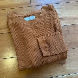 Everlane Women's Copper Long Sleeve Waffle Tee